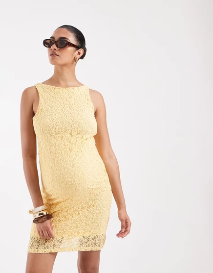 Женское мини-платье vero moda maternity безрукавное, золотистое