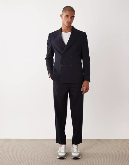 Мужские брюки-каррот ASOS Design carrot fit, темно-синие