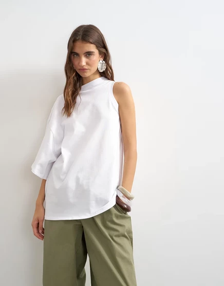 Женский кейп-топ TopShop Distorted, экрю