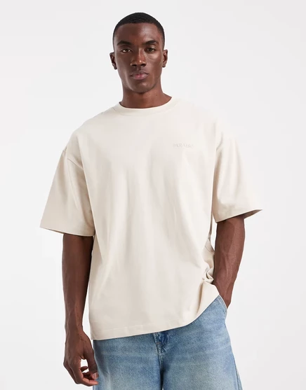 Мужская футболка ASOS Design оверсайз с принтом, серо-голубая