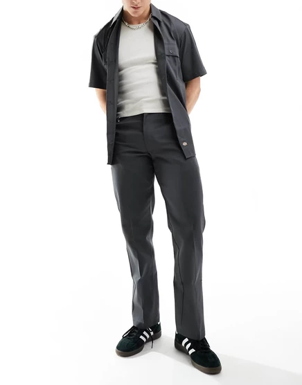 Рабочие брюки прямого кроя Dickies 874 темно-серого цвета gray