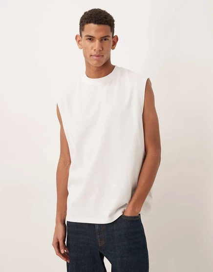 Мужская майка ASOS Design суперплотная оверсайз, белая