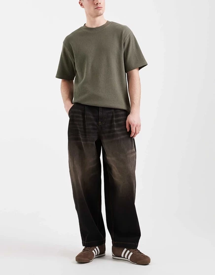 Мужские джинсы ASOS oversized зауженные, черные