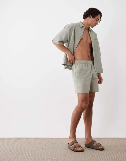 Мужские шорты ASOS DESIGN seersucker, шалфейный