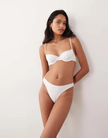 Женские трусы-бразилиана ASOS Design Yara, кремовые