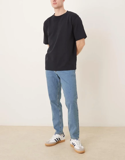 Мужские зауженные джинсы ASOS Design, средняя стирка