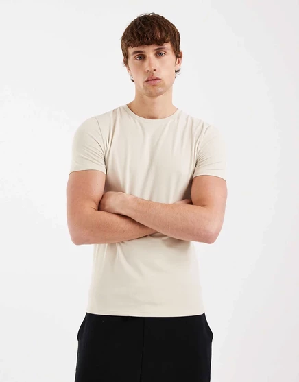 Футболка ASOS DESIGN Essentials muscle fit из камня