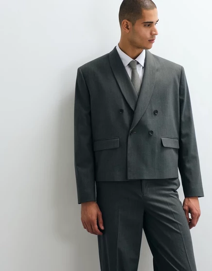 Мужской пиджак ASOS Design, двубортный, зеленый