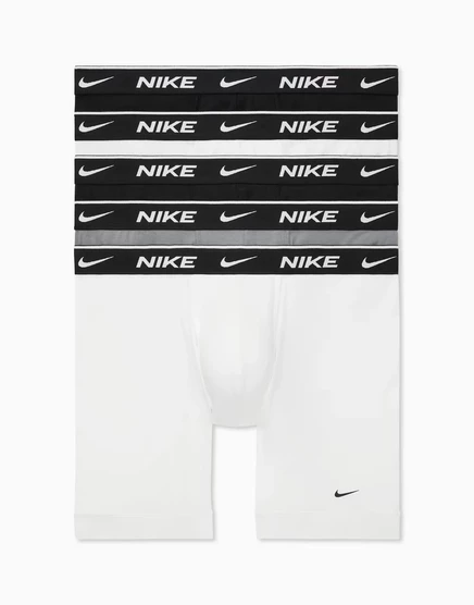 Боксерские трусы Nike Essential Cotton из 5 упаковок черного/белого/серого, белого/ холодного серого / черного цвета