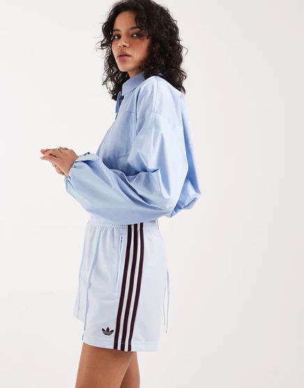 Женские шорты adidas Originals Firebird, светло-голубой/бордовый
