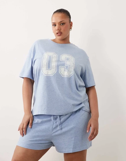 Женский комплект для сна ASOS Curve 03, синий