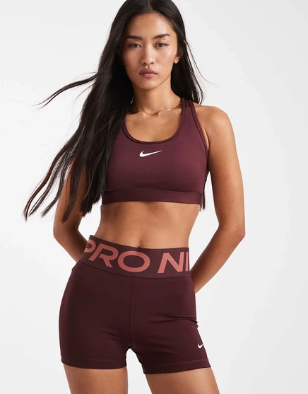 Шорты Nike Pro Training Dri-FIT sculpt длиной 3 дюйма бордового цвета burgundy