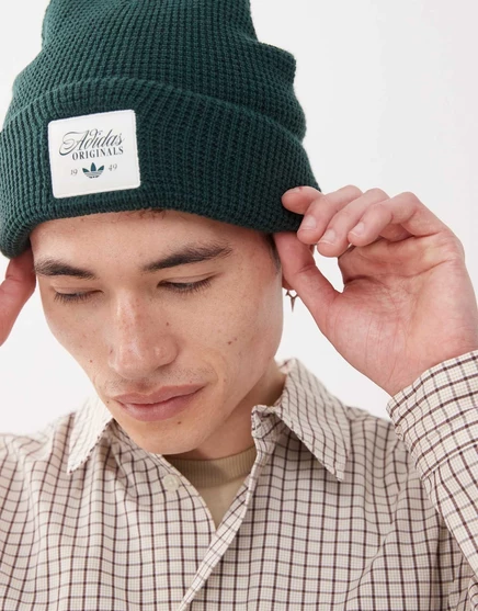 Унисекс шапка-бини adidas Originals, темно-зеленая
