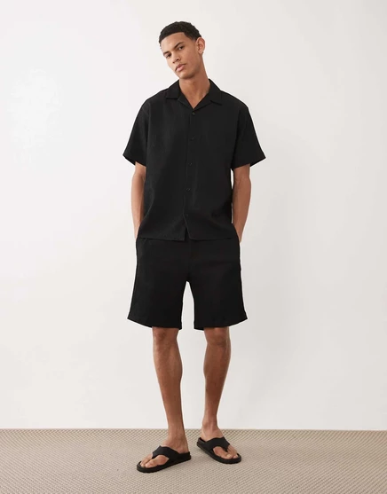 Мужские шорты Jack & Jones плиссе, черные