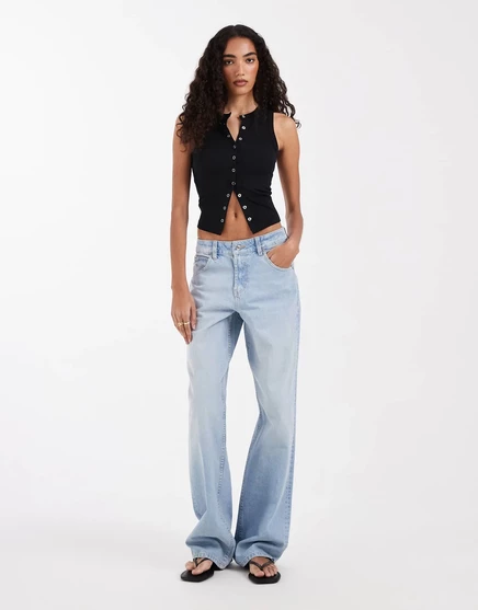 Коллекция ASOS DESIGN Circular Design - высокие мешковатые джинсы-бойфренды оверсайз мягкого светлого цвета средней плотности