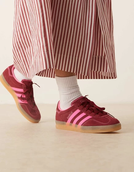 Кроссовки adidas Originals Gazelle бордового и розового цветов burgundy