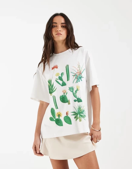 Женская футболка ASOS Design с кактусом, белая