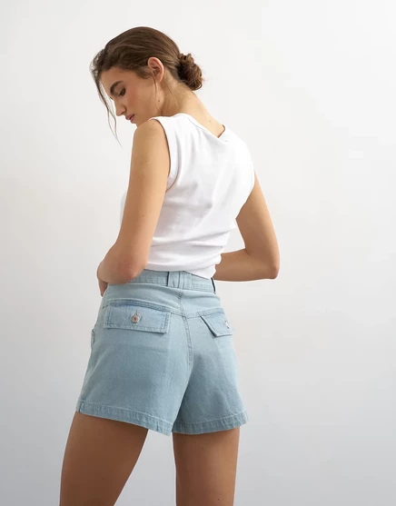 Женские джинсовые шорты TopShop Scout, отбеленные