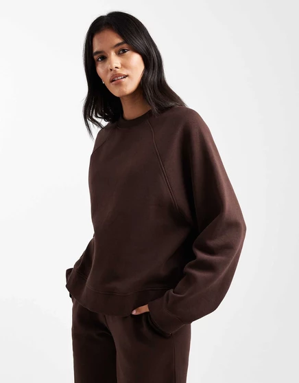 Женская оверсайз толстовка ASOS Design, шоколадная