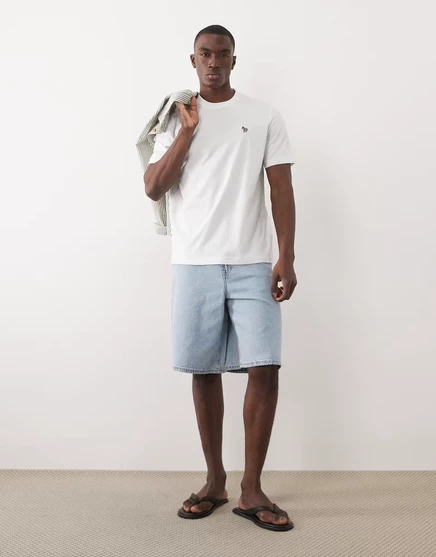 Приталенная футболка PS Paul Smith с коротким рукавом белого цвета white