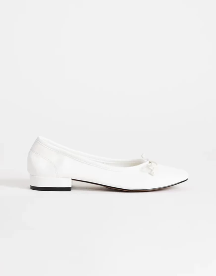 Женские балетки TopShop Dottie с блок-каблуком, белые