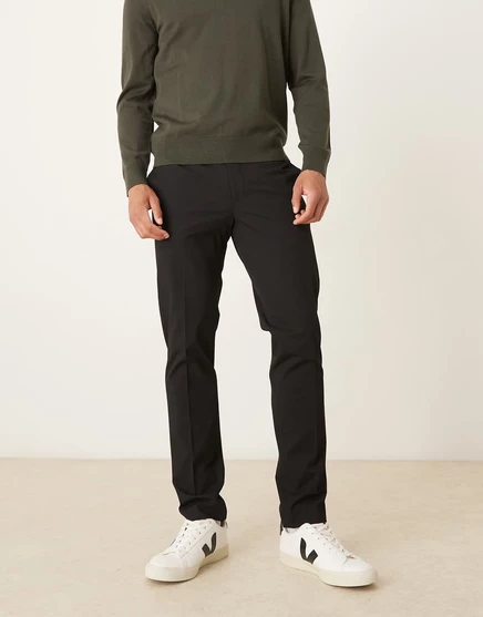 Брюки Mango slim fit черного цвета       black
