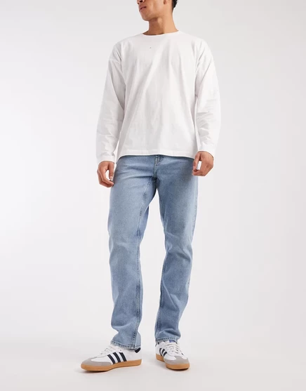 Мужские джинсы ONLY & SONS Weft прямого кроя, светло-голубые