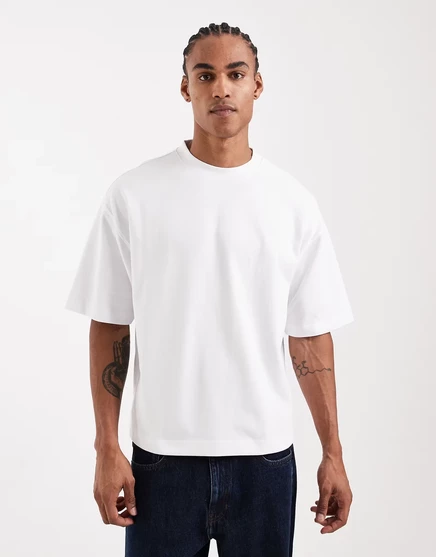 Мужская футболка ASOS Design Circular boxy суперплотная, белая