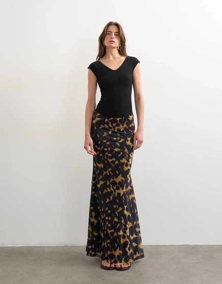 Супер мягкая макси-юбка Topshop с животным принтом в мульти-стиле
