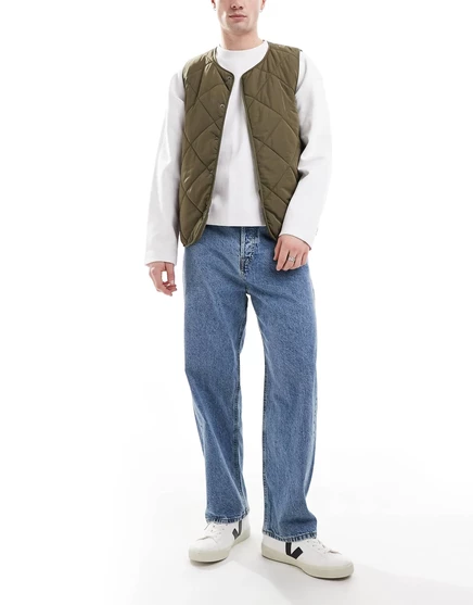 Мешковатые джинсы Jack &Jones Alex темно-синего цвета с эффектом стирки blue denim