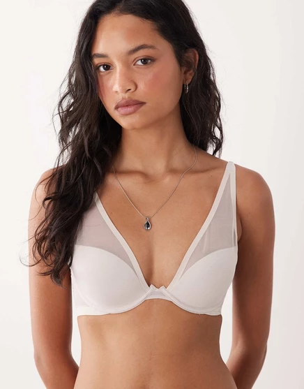 Женский бюстгальтер-пуш-ап Calvin Klein Shapewear mesh, серый