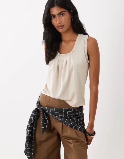 Женский топ ASOS Design с плиссировкой, экрю