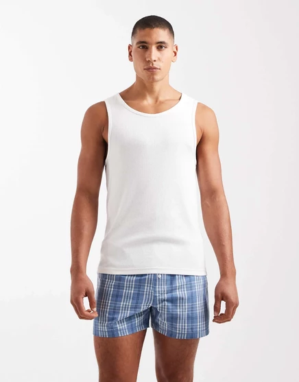Мужские боксеры ASOS Design в синюю клетку