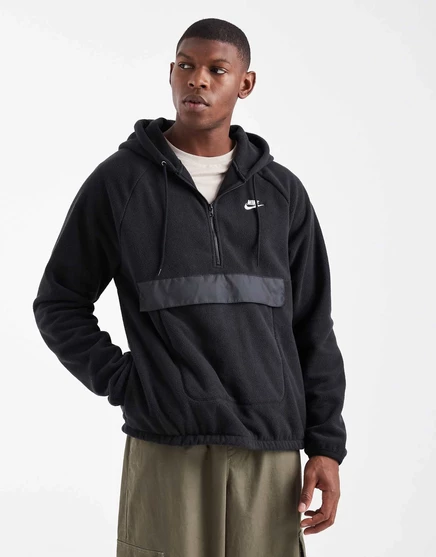 Флисовый костюм Nike Club на молнии черного цвета black