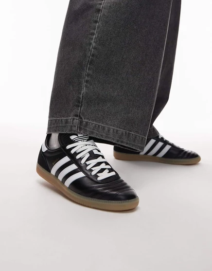 Кроссовки adidas Originals Samba JP черно-белого цвета black