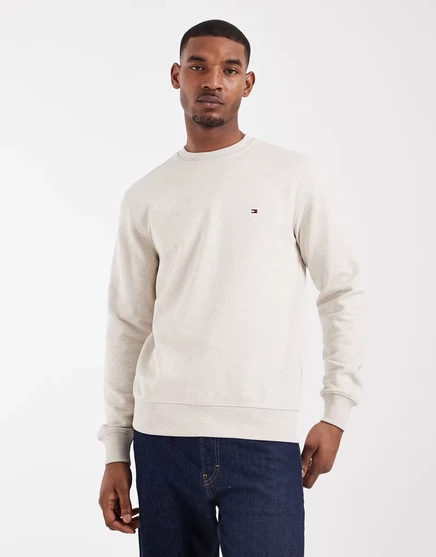 Толстовка с круглым вырезом Tommy Hilfiger essential бежевого цвета