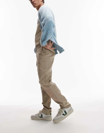 Узкие брюки-чинос Topman из камня stone