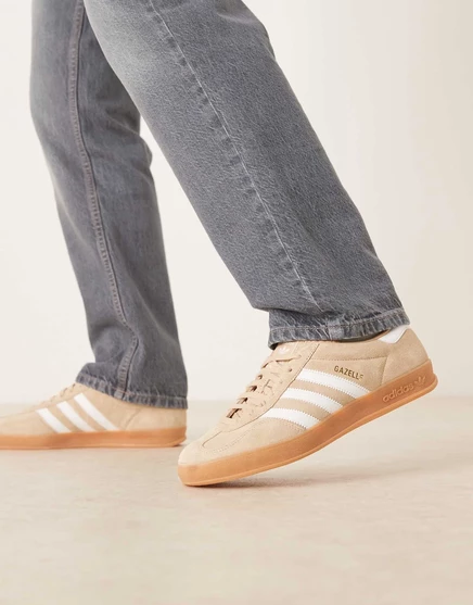 Кроссовки adidas Originals Gazelle бежевого и белого цветов camel