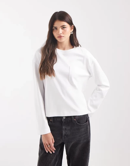 Женская футболка Vero Moda с карманом, белая