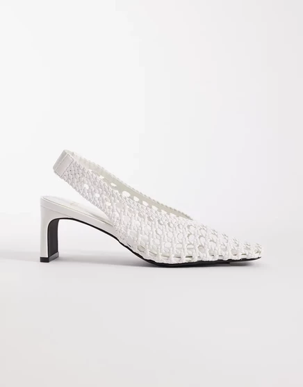 Женские босоножки Schuh Saturday на каблуке, белые