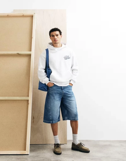 Джинсовые шорты ASOS DESIGN удлиненной длины, темно-синего цвета, темно-синего цвета