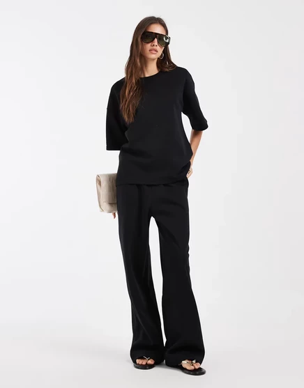 Женские широкие штаны Vero Moda на завязках, черные