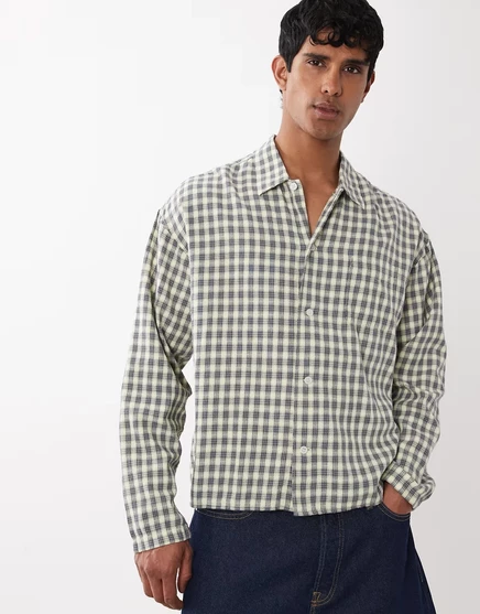 Мужская рубашка Jack & Jones в клетку, серая