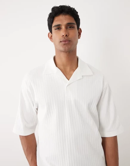 Мужское плотное поло ASOS Design Relaxed, белое