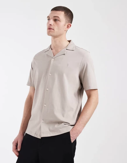 Мужская рубашка AllSaints Hudson, бежевая