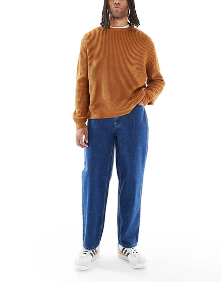 Винтажные джинсы Farah Greenport темно-синего цвета со стиркой vintage wash