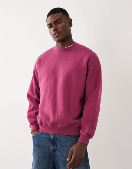 Мужская толстовка Abercrombie & Fitch Essential, бордовая