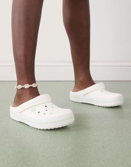 Сабо Crocs Crocband белого/зеленого цвета white/serene green