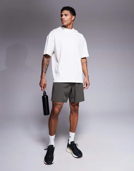 ASOS 4505 Icon - хлопковая футболка свободного кроя из плотного хлопка с быстросохнущим покрытием темно-белого цвета off white