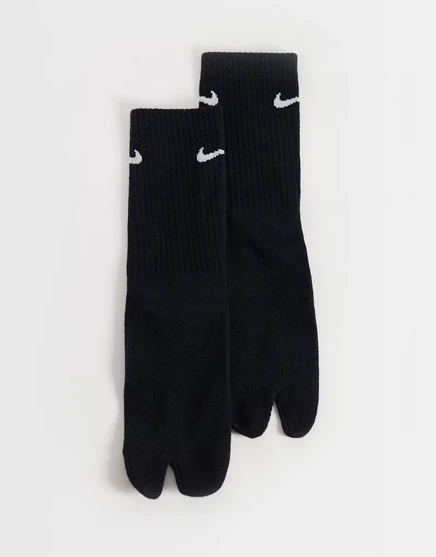 Легкие носки Nike Everyday Plus tabi черного цвета черный